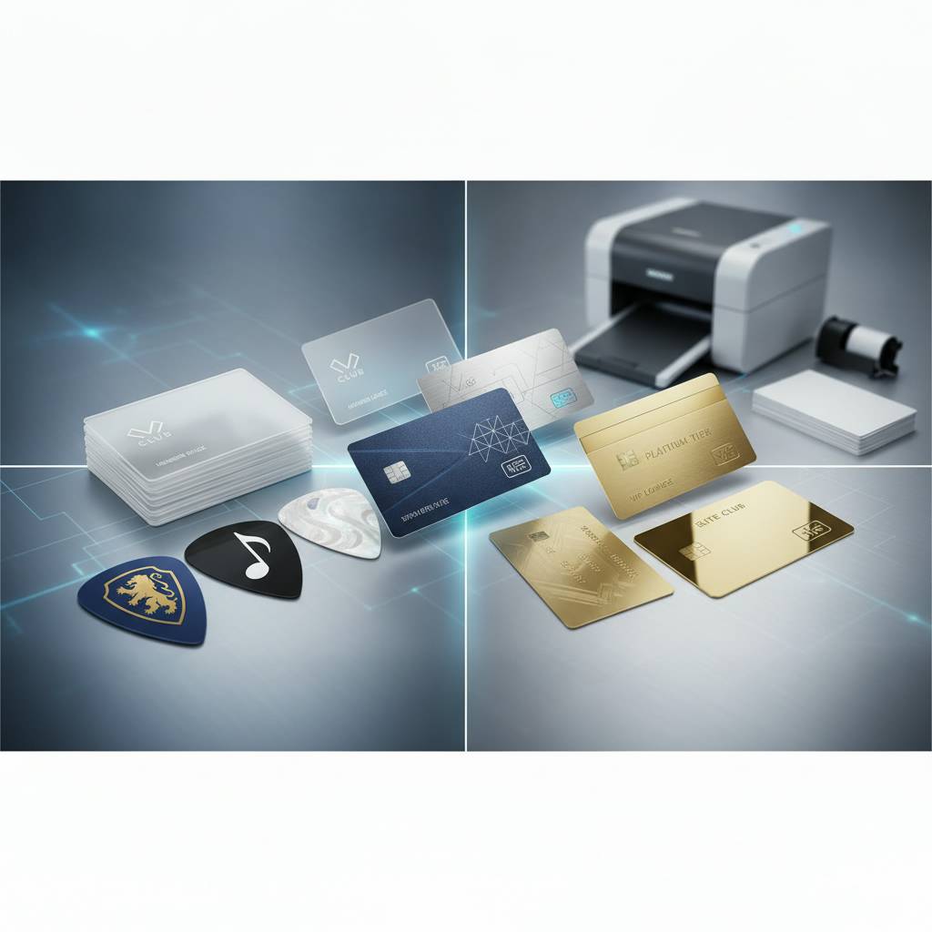 Specialty Cards: Clear, Custom Shape, and Luxury Metal Options