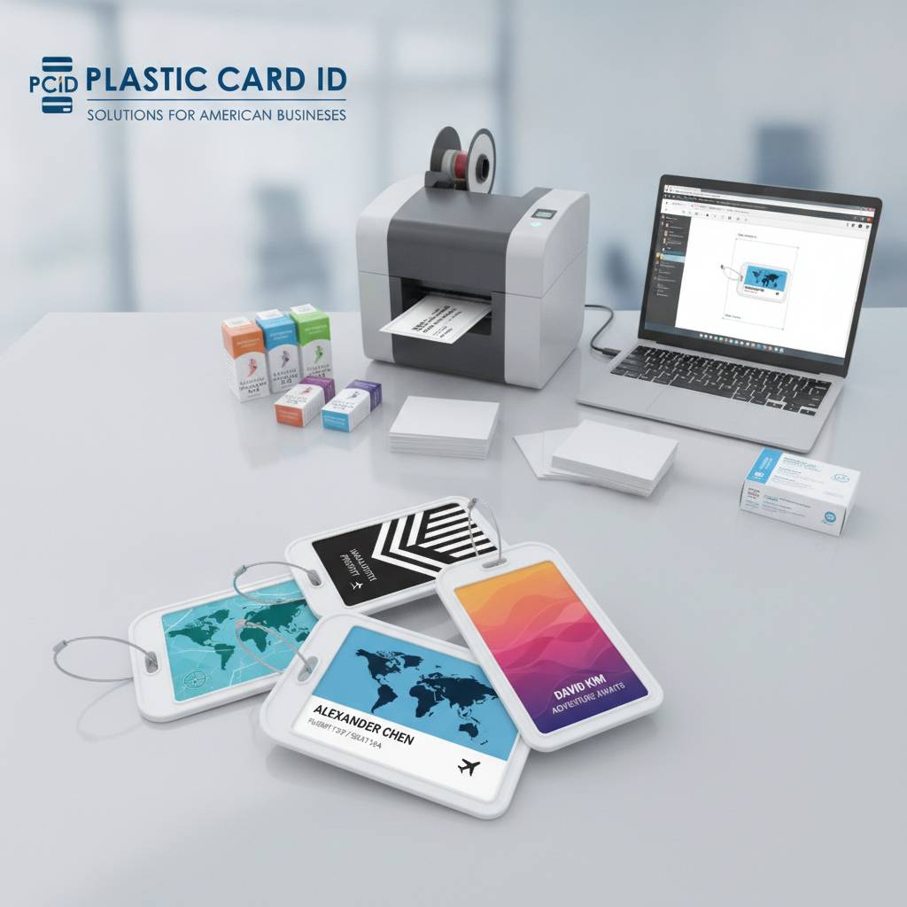 Card Printers and Supplies for In-House Luggage Tag Printing